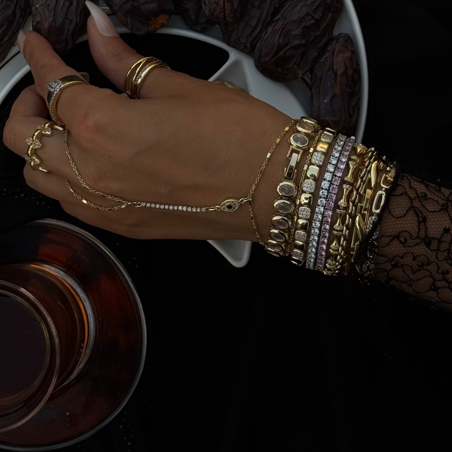 Tennis Bracelet – Pink Stones