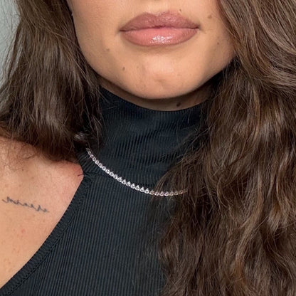 Classic Tennis Choker – White Stones