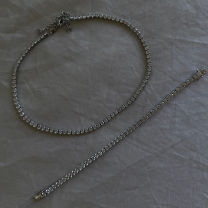 Classic Tennis Choker – White Stones