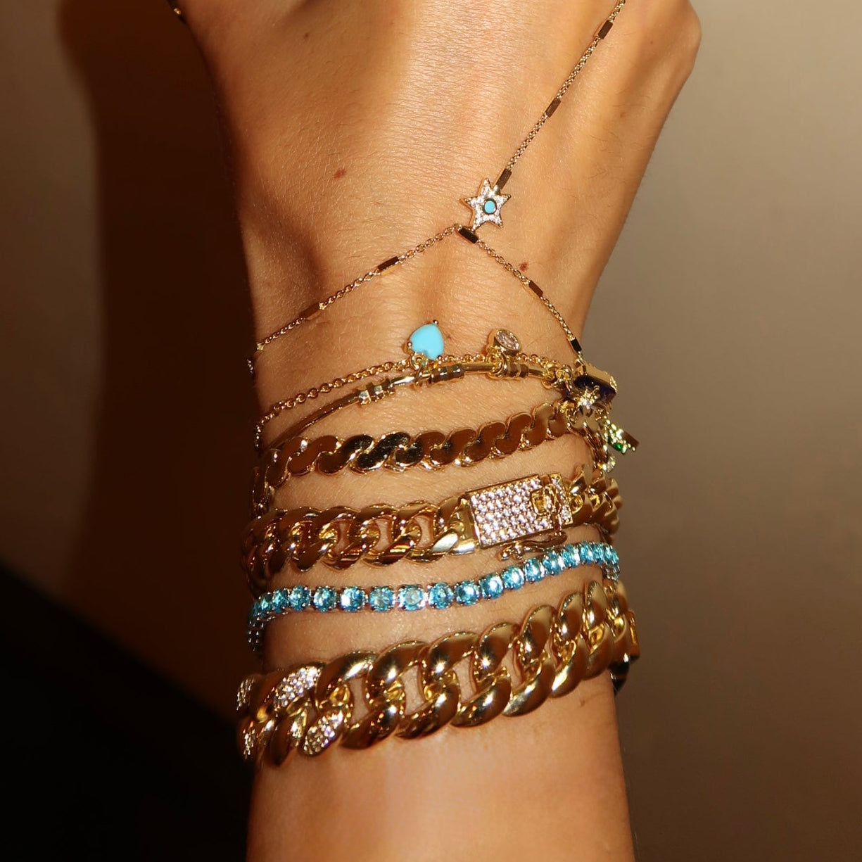 Blue Tennis Bracelet