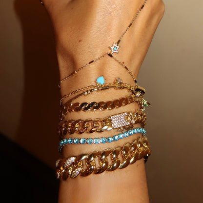 Blue Tennis Bracelet