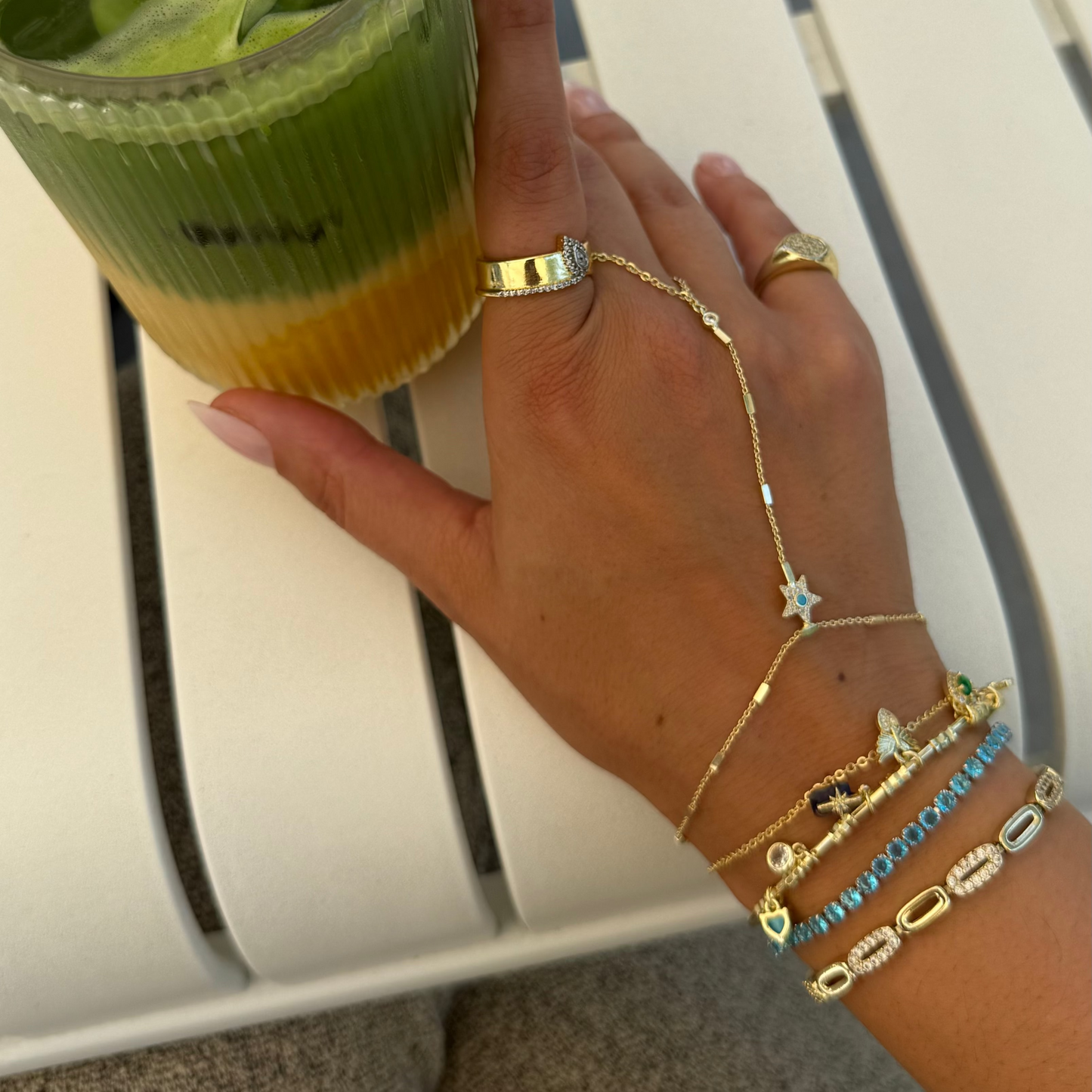 Blue Tennis Bracelet