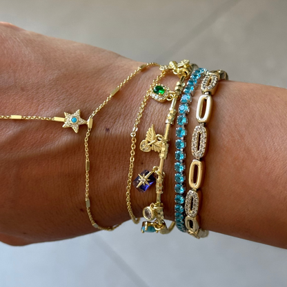 Blue Tennis Bracelet