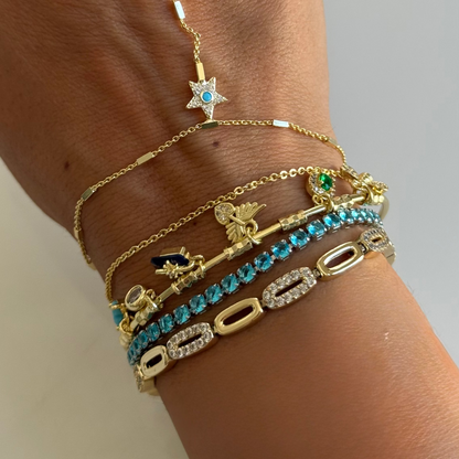 Blue Tennis Bracelet