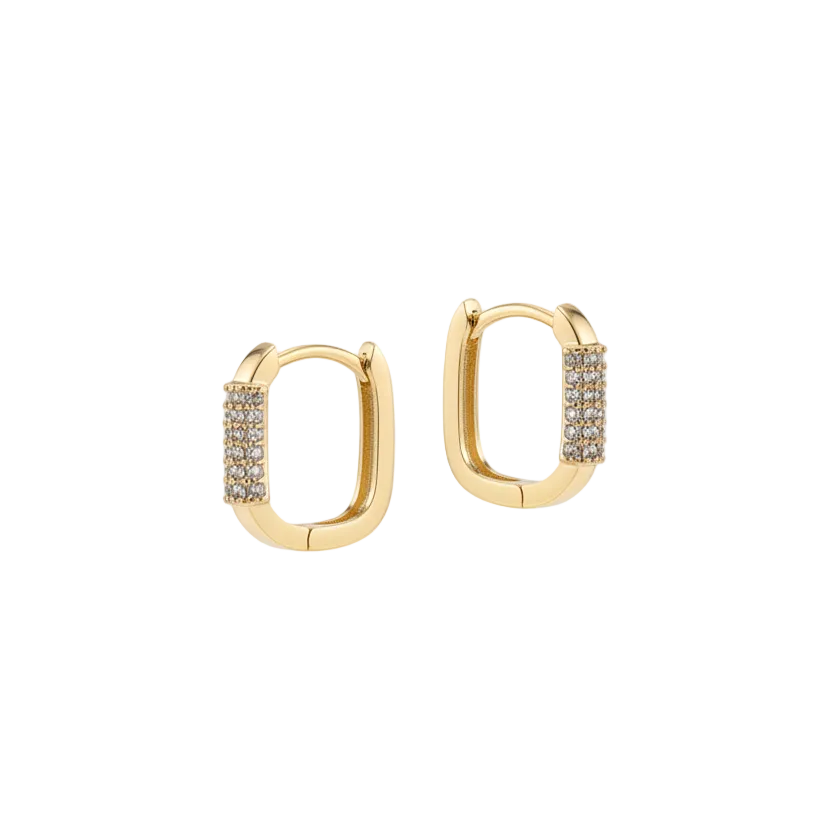 Hoop Earrings with stones